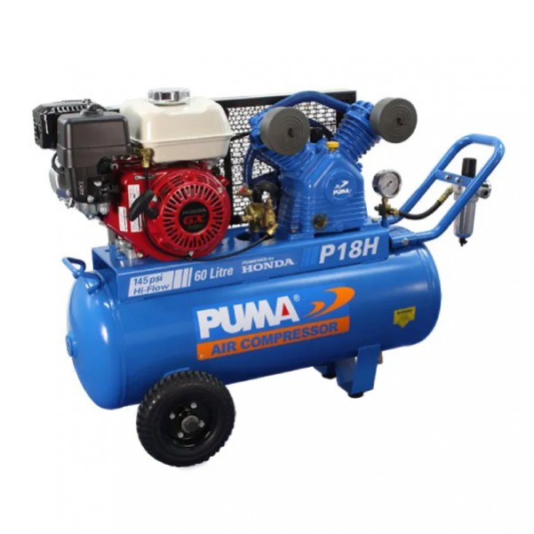 Puma PU P18H - 60L 430L/M 6.5HP Honda Petrol Air Compressor Three Phase